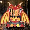 imageJOYIN Halloween Fire Dragon Trunk Or Treat Car Decorations Kit for SUV Outdoor Indoor Decor for Haunted House Archway Garage Lawn with Crepe Paper Balloons
