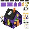 imageJOYIN Halloween Foam Craft Kit Party Favors for Kids Art Crafts with 3D Haunted House Photo Frame 2 Halloween Characters Decor Glasses Trick or Treat Door Sign Hanger School Activities Games