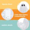 imageJOYIN Halloween Hanging Light up Ghost with Spooky Blue LED Light 47 White Ghosts Halloween Hanging Decoration for Front Yard Patio Lawn Garden Party Decor Indoor OutdoorWhite Ghost