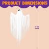 imageJOYIN Halloween Hanging Light up Ghost with Spooky Green LED Light 47 Halloween Hanging White Ghosts Decoration for Front Yard Patio Lawn Garden Party Decor Indoor OutdoorGreen Ghost