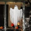 imageJOYIN Halloween Hanging Light up Ghost with Spooky Green LED Light 47 Halloween Hanging White Ghosts Decoration for Front Yard Patio Lawn Garden Party Decor Indoor OutdoorWarm White Ghost