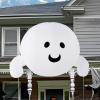 imageJOYIN Halloween Inflatable Outdoor Decorations 45ft Inflatable Cute Ghost Decoration Lying On The Roof with LEDs Halloween Blow Up Yard Decor for Parties Roof Decor White