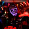imageJOYIN Halloween LED Skull Mask with Light Up Gloves Purple Scary LED Skeleton and Glow in The Dark Skeleton Mask for Adult Men Women Halloween Cosplay Costume Accessory Dress UpPurple