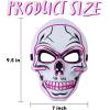 imageJOYIN Halloween LED Skull Mask with Light Up Gloves Purple Scary LED Skeleton and Glow in The Dark Skeleton Mask for Adult Men Women Halloween Cosplay Costume Accessory Dress UpPurple
