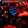 imageJOYIN Halloween LED Skull Mask with Light Up Gloves Purple Scary LED Skeleton and Glow in The Dark Skeleton Mask for Adult Men Women Halloween Cosplay Costume Accessory Dress UpBlue