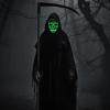 imageJOYIN Halloween LED Skull Mask with Light Up Gloves Purple Scary LED Skeleton and Glow in The Dark Skeleton Mask for Adult Men Women Halloween Cosplay Costume Accessory Dress UpGreen
