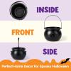 imageJOYIN Halloween Large Black Cauldron 75 Halloween Witch Cauldron Pot Candy Kettle Pot and Bucket Candy Cauldrons Holder for St Patricks Party Favor Supply Witch Decoration Kids Trick or Treat