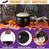imageJOYIN Halloween Large Black Cauldron 75 Halloween Witch Cauldron Pot Candy Kettle Pot and Bucket Candy Cauldrons Holder for St Patricks Party Favor Supply Witch Decoration Kids Trick or Treat