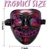 imageJOYIN Halloween Led Mask Light Up Mask and Gloves for Cosplay Costume Red ampamp Blue 3 Scary Modes Glow in The Dark Masks for Boys Girls Halloween Party Dress Up Accessories Gifts GivingPurple