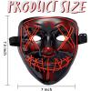 imageJOYIN Halloween Led Mask Light Up Mask and Gloves for Cosplay Costume Red ampamp Blue 3 Scary Modes Glow in The Dark Masks for Boys Girls Halloween Party Dress Up Accessories Gifts GivingRed