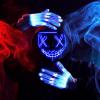 imageJOYIN Halloween Led Mask Light Up Mask and Gloves for Cosplay Costume Red ampamp Blue 3 Scary Modes Glow in The Dark Masks for Boys Girls Halloween Party Dress Up Accessories Gifts GivingBlue