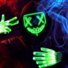 imageJOYIN Halloween Led Mask Light Up Mask and Gloves for Cosplay Costume Red ampamp Blue 3 Scary Modes Glow in The Dark Masks for Boys Girls Halloween Party Dress Up Accessories Gifts GivingGreen