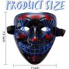 imageJOYIN Halloween Led Mask Light Up Mask and Gloves for Cosplay Costume Red ampamp Blue 3 Scary Modes Glow in The Dark Masks for Boys Girls Halloween Party Dress Up Accessories Gifts GivingBlue