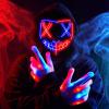 imageJOYIN Halloween Led Mask Light Up Mask and Gloves for Cosplay Costume Red ampamp Blue 3 Scary Modes Glow in The Dark Masks for Boys Girls Halloween Party Dress Up Accessories Gifts GivingBluered