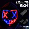 imageJOYIN Halloween Led Mask Light Up Mask and Gloves for Cosplay Costume Red ampamp Blue 3 Scary Modes Glow in The Dark Masks for Boys Girls Halloween Party Dress Up Accessories Gifts GivingBluered