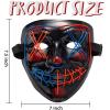imageJOYIN Halloween Led Mask Light Up Mask and Gloves for Cosplay Costume Red ampamp Blue 3 Scary Modes Glow in The Dark Masks for Boys Girls Halloween Party Dress Up Accessories Gifts GivingBluered