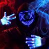 imageJOYIN Halloween Led Mask Light Up Mask and Gloves for Cosplay Costume Red ampamp Blue 3 Scary Modes Glow in The Dark Masks for Boys Girls Halloween Party Dress Up Accessories Gifts GivingBlue
