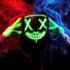 imageJOYIN Halloween Led Mask Light Up Mask and Gloves for Cosplay Costume Red ampamp Blue 3 Scary Modes Glow in The Dark Masks for Boys Girls Halloween Party Dress Up Accessories Gifts GivingGreen