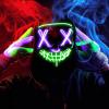imageJOYIN Halloween Led Mask Light Up Mask and Gloves for Cosplay Costume Red ampamp Blue 3 Scary Modes Glow in The Dark Masks for Boys Girls Halloween Party Dress Up Accessories Gifts GivingGreenpurple