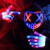imageJOYIN Halloween Led Mask Light Up Mask and Gloves for Cosplay Costume Red ampamp Blue 3 Scary Modes Glow in The Dark Masks for Boys Girls Halloween Party Dress Up Accessories Gifts GivingBluered