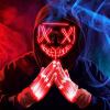 imageJOYIN Halloween Led Mask Light Up Mask and Gloves for Cosplay Costume Red ampamp Blue 3 Scary Modes Glow in The Dark Masks for Boys Girls Halloween Party Dress Up Accessories Gifts GivingRed