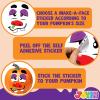 imageJOYIN Halloween Make 40 Faces Pumpkin Decorating Stickers with 18 Sticker Sheets in 12 Different Designs and Sizes Party Supplies Trick or Treat Party Favors10675in