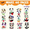 imageJOYIN Halloween Make 40 Faces Pumpkin Decorating Stickers with 18 Sticker Sheets in 12 Different Designs and Sizes Party Supplies Trick or Treat Party Favors10675in