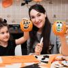 imageJOYIN Halloween Make 40 Faces Pumpkin Decorating Stickers with 18 Sticker Sheets in 12 Different Designs and Sizes Party Supplies Trick or Treat Party Favors53in