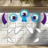 imageJOYIN Halloween Monster Trunk or Treat Car Decorations Kit for SUV Outdoor Decor Haunted House Vehicle Archway Garage Door Lawn Balloons Strips Party Supplies Cute Scary