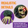 imageJOYIN Halloween Outdoor Decoration Zombie Groundbreaker Outside Halloween Graveyard Decor Zombie Prop with Creepy Sound and Glowing Eyes Scary Groundbreaker Decorations for Lawn Yard Haunted House