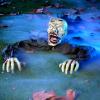 imageJOYIN Halloween Outdoor Decoration Zombie Groundbreaker with Creepy Sound and Flashing Eyes for Haunted House Props Yard Lawn Patio Graveyard Halloween Outside Decorations