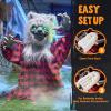 imageJOYIN Halloween Outdoor Decorations Animated Animatronics Werewolf Groundbreaker Outside Decor Scary Werewolf Prop with Moving Arms ampamp LightUp Eyes for Graveyard Lawn Yard Haunted House Decoration