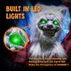 imageJOYIN Halloween Outdoor Decorations Animated Animatronics Werewolf Groundbreaker Outside Decor Scary Werewolf Prop with Moving Arms ampamp LightUp Eyes for Graveyard Lawn Yard Haunted House Decoration