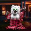 imageJOYIN Halloween Outdoor Decorations Animated Animatronics Werewolf Groundbreaker Outside Decor Scary Werewolf Prop with Moving Arms ampamp LightUp Eyes for Graveyard Lawn Yard Haunted House Decoration