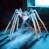 imageJOYIN Halloween Outdoor Decorations Giant Spider 5 Ft Large Spider for Yard Lawn Garden Patio Scary Halloween Outside Decor Indoor Haunted House Prop and Home Party Decor BlackWhite