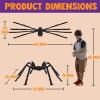 imageJOYIN Halloween Outdoor Decorations Giant Spider 5 Ft Large Spider for Yard Lawn Garden Patio Scary Halloween Outside Decor Indoor Haunted House Prop and Home Party Decor BlackBlack