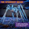 imageJOYIN Halloween Outdoor Decorations Giant Spider 5 Ft Large Spider for Yard Lawn Garden Patio Scary Halloween Outside Decor Indoor Haunted House Prop and Home Party Decor BlackGray