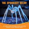 imageJOYIN Halloween Outdoor Decorations Giant Spider 5 Ft Large Spider for Yard Lawn Garden Patio Scary Halloween Outside Decor Indoor Haunted House Prop and Home Party Decor BlackWhite