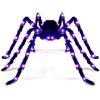 imageJOYIN Halloween Outdoor Decorations LightUp Giant Spider 5 Ft Large Black Hairy Spider with Purple LED for Yard Lawn Garden Halloween Outside Decor Indoor Haunted House Prop and Scary Party Decor