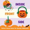 imageJOYIN Halloween Pumpkin Plush Tote Bucket 11 X 134 inches Candy Trick or Treat Bag Cute Halloween Basket with Handle for Kids Girl Boy Trick or Treating Party Favor Supplies  Kids Gifts Goody Bag