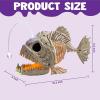 imageJOYIN Halloween Skeleton Lantern Fish with LED Eye Plastic Bones for Halloween Decoration Party Photo Prop Graveyard Decor Indoor Outdoor Spooky Scene102 55 3