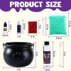 imageJOYIN Halloween Slime Kit for Kids Halloween Party Favor Art Activities Party Supplies DIY Slime Craft Kit with Cauldron Kettle Spooky Bats Eyeballs Pumpkins Skeletons Spiders for School Game