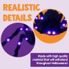 imageJOYIN Halloween Spider Decoration Outdoor with Web Lights 5Ft Giant Lightup Spiders and 164Ft Triangular Web Decor with 130 LED Lights 8 Lighting Modes for Yard Home Parties Haunted House Prop