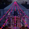 imageJOYIN Halloween Spider Decoration Outdoor with Web Lights 5Ft Giant Lightup Spiders and 164Ft Triangular Web Decor with 130 LED Lights 8 Lighting Modes for Yard Home Parties Haunted House Prop