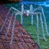 imageJOYIN Halloween Spider Decorations Outdoor 5 Ft Giant Disco Ball Silver Spider with Red Eyes for Yard Lawn Garden Halloween Outside Decor Indoor Haunted House Prop and Party Decor HomeSilver