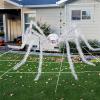 imageJOYIN Halloween Spider Decorations Outdoor 5 Ft Giant Disco Ball Silver Spider with Red Eyes for Yard Lawn Garden Halloween Outside Decor Indoor Haunted House Prop and Party Decor HomeSilver