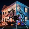 imageJOYIN Halloween Spider Web and 59 Giant Spider 164 x 157 Ft Large Triangular Web for Outdoor Decoration Giant Spiderweb for Patio Garden Yard Haunted House Decor Indoor Home Party SuppliesSpider with Web
