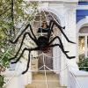 imageJOYIN Halloween Spider Web and 59 Giant Spider 164 x 157 Ft Large Triangular Web for Outdoor Decoration Giant Spiderweb for Patio Garden Yard Haunted House Decor Indoor Home Party SuppliesSpider with Web