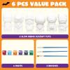 imageJOYIN Halloween Squishy Toys Coloring Craft Kit with 6 Different Characters 6 Colors Paints and 3 Paintbrushes Art Craft Painting Kit DIY Set Halloween Party Games for Kids Activities Party Favors