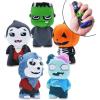 imageJOYIN Halloween Squishy Toys Coloring Craft Kit with 6 Different Characters 6 Colors Paints and 3 Paintbrushes Art Craft Painting Kit DIY Set Halloween Party Games for Kids Activities Party Favors